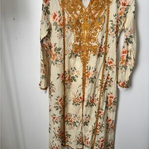 Floral Embroidered Long Dress